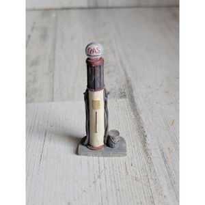 Red old fashioned gas pump Village accessory Xmas